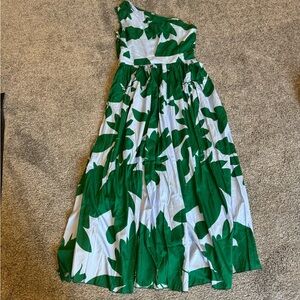 One Shoulder Dress Loose Long Formal Beach Party Evening Maxi Tropical Boho - L